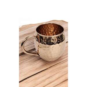 Mug Moscow Mule en acier inoxydable martelé 500 ml, tasse de bureau isotherme avec maintien au chaud/au froid pour les fêtes et les bars - Product Image 6