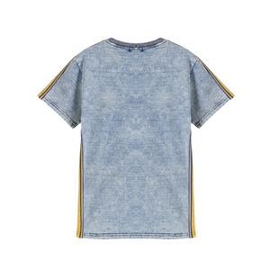 เสื้อยืด SGRho พรีเมียมสีฟ้าอ่อน ลายเดนิม ปักลายกราฟิก แขนสั้น คอกลม แฟชั่นลำลอง สไตล์นักศึกษา - Product Image 2