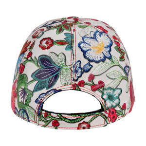Custom Printed Genuine Napa Leather Baseball Cap Manufacturer Floral Print Leather Caps Adjustable Fashion Sports Hat Wholesale - Product Image 2