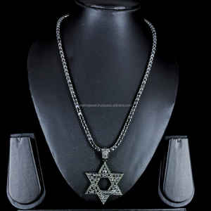 Recién llegado, colgantes con forma de estrella, joyería de Hip Hop de plata 925 para hombres y mujeres, colgante de diamante de moissanita negra VVS - Product Image 4