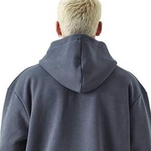 เสื้อฮู้ดดี้โอเวอร์ไซส์ผู้ชาย สีพื้น ผ้าฝ้ายฟอก เฟรนช์เทอร์รี่ สวมใส่สบาย มีกระเป๋าโลโก้ด้านหน้า เหมาะสำหรับใส่ในฤดูใบไม้ร่วง - Product Image 4