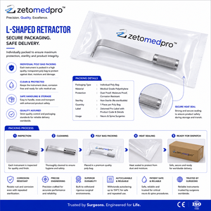 Retractor de cápsulas Zetomed Pro de 10 pulgadas (25.4 cm) con cuchilla de 1, 2 o 3 puntas y 20 mm o 22 mm de ancho - Product Image 6