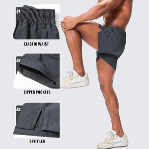 Pantalones Cortos Deportivos Antipilling para Hombre, Secado Rápido, Ligeros, Transpirables, Elásticos, Superficie Resistente - Product Image 3