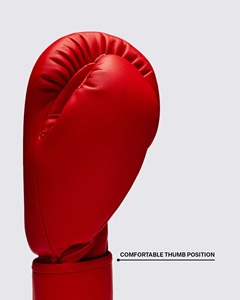 Fabrication de gants de boxe Fly en cuir véritable, entièrement rouges, sur mesure, pour entraînement de boxe et salle de sport. - Product Image 5