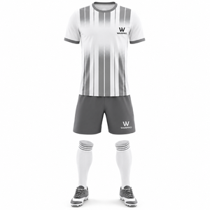 Conjunto de Camiseta de Fútbol para Hombre WARPRO, Manga Corta, Rayas Sublimadas, Poliéster que Absorbe la Humedad, Ajuste Atlético para Adultos, Todas las Temporadas - Product Image 1