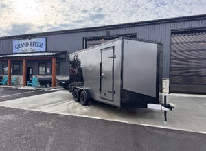 Remolque de Carga Cerrado de Aluminio Blackout 7x14 7FT INT de Alta Capacidad en Venta - Product Image 2
