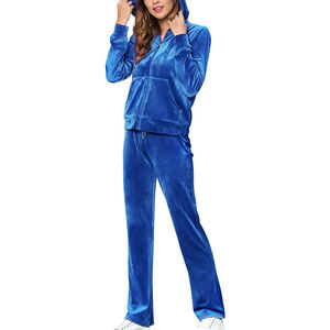 Women Solid Color Hooded <b>Tracksuit</b> Set Full Sleeve Zipper Pants Casual Autumn Wear Streetwear High Quality Lightweight - Product Image 1