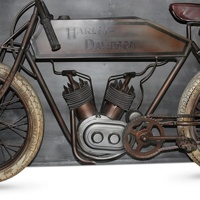 Harley Davidson moto Antique vélo Bar Pub Table-Accent éclairé