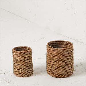 Rattan storage pot for holding stationery & <b>make</b> <b>up</b> brush woven pencil holders pen holder <b>case</b> - Product Image 4