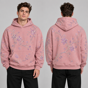 Sudaderas Casuales con Pedrería, Colección de Ropa Urbana para el Día a Día, Ropa de Fin de Semana, Ropa Informal, Atuendo para Festivales, Adornos Brillantes - Product Image 1