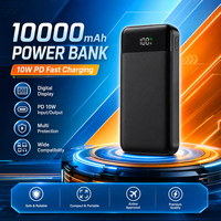 Chargeur mobile compact 10000 mAh, batterie externe 10000 mAh 10W, logo personnalisé, vente en gros d'usine pour le camping, chargeur rapide de téléphone d'urgence