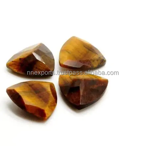 หินไทเกอร์อายสีน้ำตาลธรรมชาติแท้ขนาด 12 มม. ทรงสามเหลี่ยมเหลี่ยมเพชรพลอย สำหรับทำเครื่องประดับแฮนด์เมด - Product Image 2