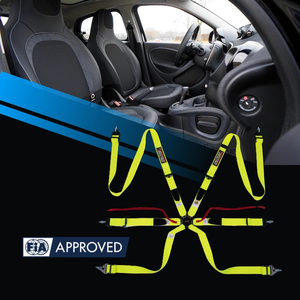 Distribuidor de Marca OEM ODM, Cinturón de Seguridad de Carreras Profesional de 6 Puntos TBRACING FIA 8853-2016, Logotipo Personalizado al por Mayor, Cinta Fluorescente - Product Image 1