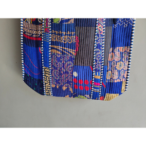 Sac fourre-tout matelassé en coton imprimé tigre, sac à bandoulière rayé, sac de shopping décontracté - Product Image 3