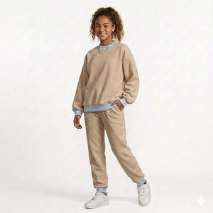 Sweat-shirt à col montant pour femme en polaire premium, pull d'hiver, logo personnalisé, OEM ODM, streetwear, mode, fournisseur en gros - Product Image 1