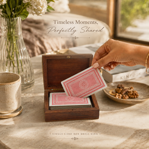 Caja Individual Premium de Madera de Palisandro Indio con Incrustaciones de Latón |   Caja de Regalo de Lujo para Guardar Cartas de Juego, Hecha a Mano en Madera - Product Image 4