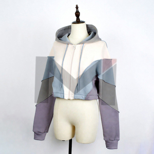 Women Crop Top Hoodies 100% Cotton Fleece High Quality Women's <b>Cropped</b> Hoodies Long Sleeves Cute Pattern Printed Crop Top 2026 - Product Image 1