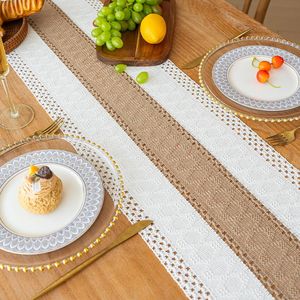 Runner da Tavolo in Macramè e Iuta Stile Boho Chic da 183 cm con Nappe, Decorazione Rustica per la Casa in Stile Fattoria - Product Image 3