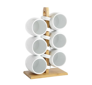 Hot Selling Wooden <b>Mug</b> <b>Tree</b> Stand Rustic Artistic Handcrafted Minimalist Modern Kitchen Dining Home Office Organize - Product Image 5