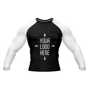 Custom Breathable <b>Long</b> MMA Private Label Compression Rash Guard Shirt UPF50 Protection Polyester/Nylon Silk Screen Printed 240g - Product Image 3