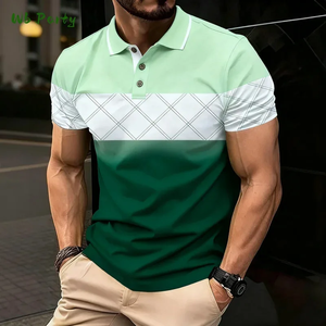 Summer Men's Casual Short Sleeve for Shirt Breathable Quick Dry Polyester/Cotton <b>Canvas</b> Fabric Sporty Collar Design - Product Image 3