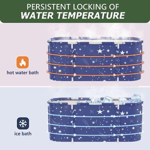 Vasca da bagno termostatica portatile pieghevole efficace manutenzione della temperatura separata bagno famiglia SPA bagno bagno bagno bagno bagno verticale ammollo vasca da bagno - Product Image 6