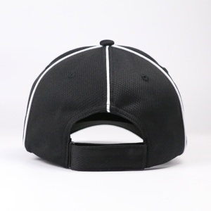 <b>Black</b> 5-Panel Trucker <b>Baseball</b> <b>Cap</b> White Contrast Stitching Unisex Mesh Fit Casual Breathable Waterproof Hat for Adults Custom - Product Image 6