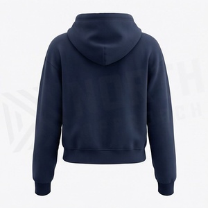 Sudaderas con Capucha Cortas de Forro Polar Oversize para Mujer, con Mangas Raglán Completas, Dobladillo Personalizado, Serigrafía y Colores Personalizables - Product Image 2