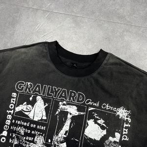 Camiseta de Hombre Oversize con Estampado Gráfico DTG, 100% Algodón, Estilo Vintage, Lavado a la Piedra, Efecto Desgastado y Roto - Product Image 3