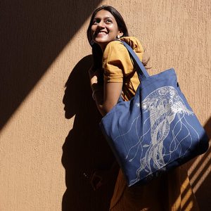 Stylish Cotton Handbag for Women Custom Printed <b>Canvas</b> <b>Tote</b> Bag with Zipper Durable Zippered Carry Bag for Grocery Shopping - Product Image 6