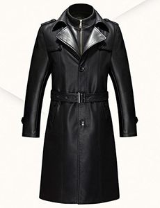 Meilleur prix de gros pour un manteau en cuir sur mesure pour homme, manteau long de haute qualité - Product Image 2