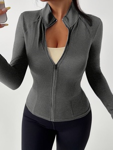 Womens Dynamic Performance Yoga <b>Jacket</b> Stretch <b>Workout</b> Running Fitness Wear Custom Logo OEM ODM Private Label Wholesale Supplier - Product Image 1