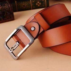 Ceintures en cuir véritable sur mesure pour hommes, accessoires de qualité supérieure, fabriquées à la main en cuir de vachette, ceintures formelles avec boucle en acier - Product Image 6