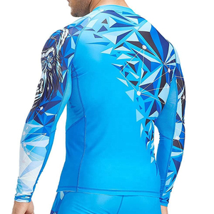 Camiseta de Compresión de Manga Corta con Cuello Redondo y Estampado por Sublimación para Hombre, Personalizada para Gimnasio, Fitness, MMA, BJJ - Product Image 2