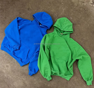 Streetwear Vintage Sweatsuits Unisex <b>Oversized</b> Blue <b>Sweatpants</b> and Hoodies Sets 2024 Y2k Men Clothes Green Tracksuit - Product Image 3