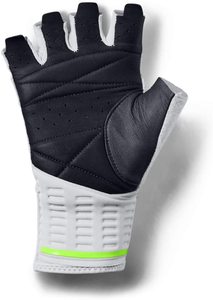 Full White Half Finger Leather Gym <b>Gloves</b> – Custom Logo <b>Weight</b> Lifting <b>Gloves</b> for Gym <b>Training</b> & Fitness - Product Image 2