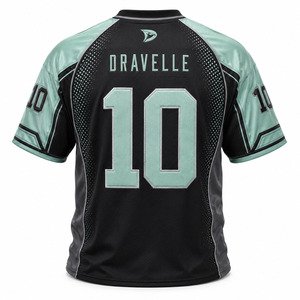 Men's <b>Baseball</b> Jersey Short Sleeve Sublimated Print Moisture Wicking Mesh Athletic Fit Team Numbers Black Mint Green - Product Image 2