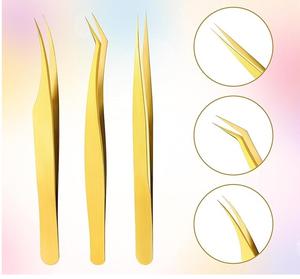 Pinces à cils de haute qualité en gros, étiquette privée, logo personnalisé, pinces à extensions de cils en acier inoxydable - Product Image 6