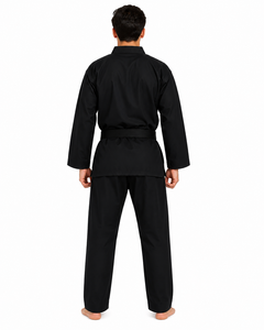 Uniforme de Taekwondo Dumela, Negro, de Algodón, Ropa de Artes Marciales Unisex, Traje de Entrenamiento, Diseño Duradero de Cintura Alta, Transpirable y Personalizable - Product Image 4