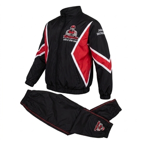 Ensemble de survêtement léger pour homme en polyester, veste coupe-vent à capuche, pantalon de jogging, ensemble de sport pour la course à pied et l'entraînement - Product Image 5
