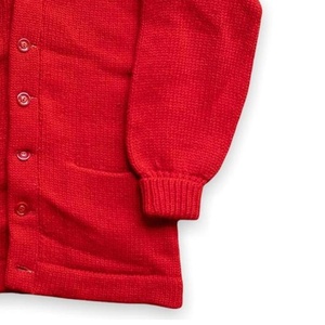 Women <b>Red</b> Knitted Pullover Crew Neck Full Sleeve Puff Sleeve Casual Winter Sweater Solid Color Standard Thickness - Product Image 4