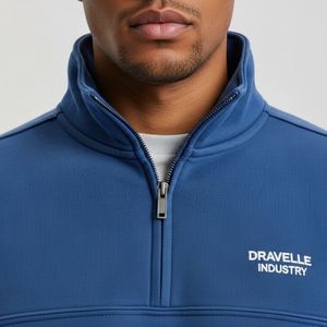 เสื้อสเวตเชิ้ตผู้ชายคุณภาพพรีเมียมสำหรับฤดูหนาว แบบซิปครึ่งตัว ผลิตจากผ้าฝ้ายฟลีซ 100% พิมพ์ลายดิจิทัล เนื้อผ้านุ่ม ทนทาน สไตล์ลำลอง - Product Image 6