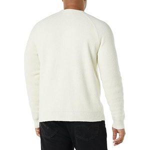Men's Winter Viscose/Cotton Anti-Pilling Cable Knit <b>Pullover</b> <b>Sweater</b> Crew Neck Full Sleeve Solid Color Warm Front Logo - Product Image 2