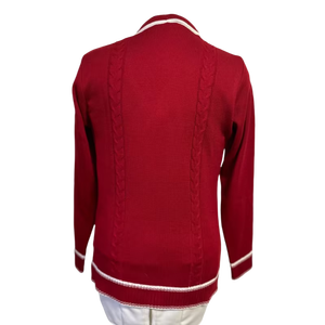 Wholesale Custom Sorority Greek Cable Knit <b>Cardigan</b> Delta Organization V Neck Men Quick Dry Breathable <b>Thick</b> Wool Double - Product Image 2