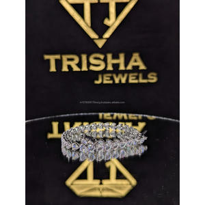 VVS Moissanite Diamond Tennis Bracelet 925 Sterling Silver Hip Hop <b>Iced</b> <b>Out</b> Luxury Jewelry Unisex By Trisha Jewels - Product Image 1