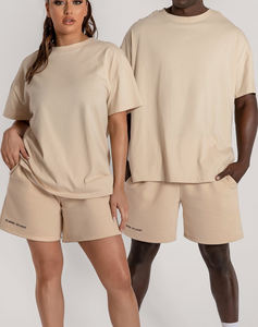 Shorts de jogging décontractés pour hommes en toile surdimensionnée 100 % coton respirant, 340 grammes, style hip-hop, anti-plis, streetwear, vente en gros - Product Image 4