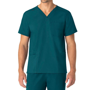 Wholesale High Quality Classic Medical <b>Scrub</b> Sets Cotton Polyester Spandex Men Hospital <b>Uniform</b> <b>Scrubs</b> Suit OEM ODM Supplier - Product Image 1