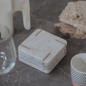 Wood Square Country Design Eco-Friendly <b>Table</b> Top Home Decoration Tea Coffee Coaster <b>Set</b> - Product Image 2