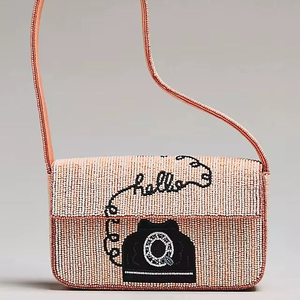 Modern <b>Colourful</b> Embroidered Seed Beaded Storage Bag Heart Pattern <b>Handbag</b> Crossbody Shoulder Purse Wedding Party Event Bag - Product Image 2