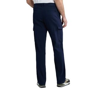 Pantalones Cargo de Cintura Alta para Hombre, Color Azul Marino, Diseño Personalizado, Color Sólido, Corte Regular, Antiarrugas, Cómodos - Product Image 3
